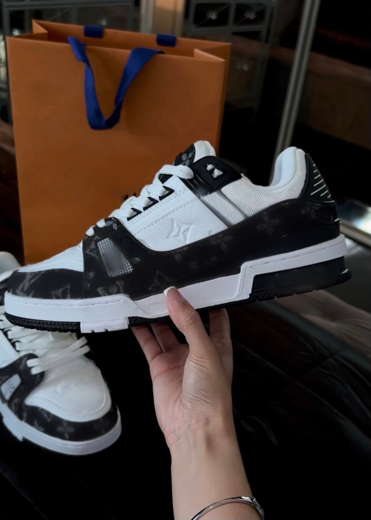 Black and White Star Shoes
